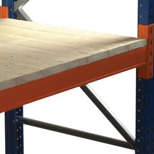Timber decking for pallet racking - close boarded