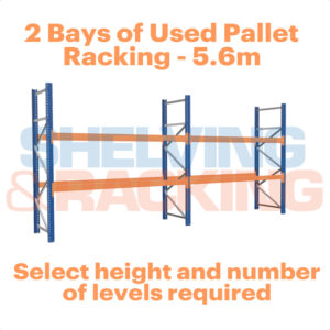 2 bays of used pallet racking